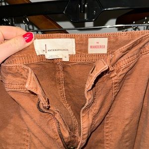 Anthropologie the wanderer pants in rust size 30
